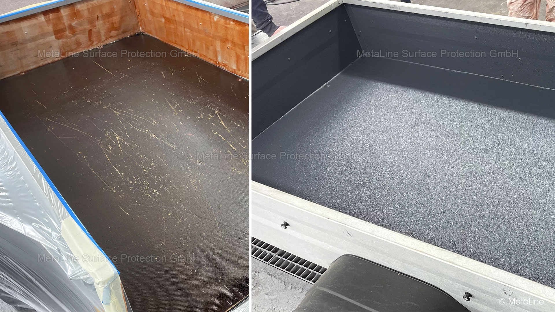 Anhänger, Beschichtung, Auskleidung bedliner, trailer, coating
